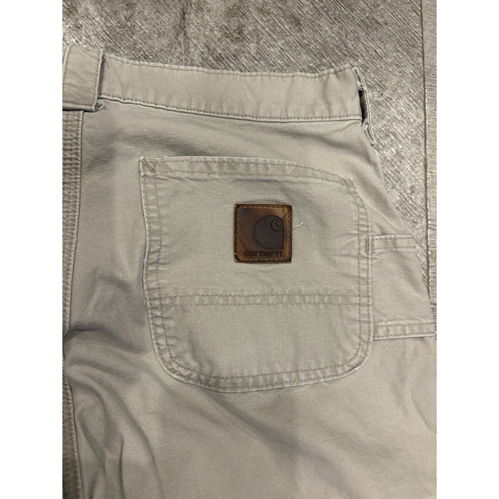 Carhartt B151 Carpenter Pants Men's 30x34 Tan Relaxed Fit Utility Workwear Cotto - Picture 6 of 7